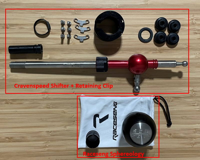 Cravenspeed Adjustable Short Shifter + Retaining Clip Pro + Raceseng