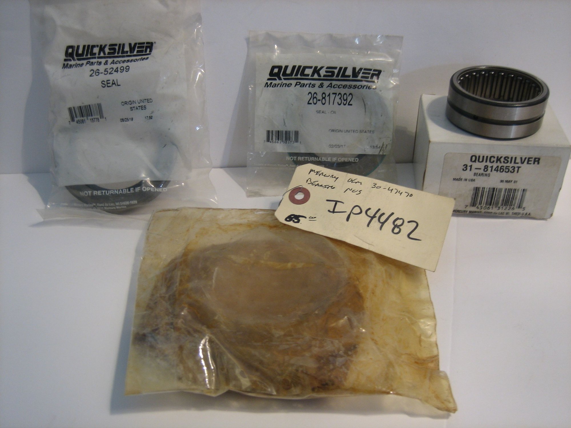 NOS Mercury SSM 3 TailStock oil seals & bearings