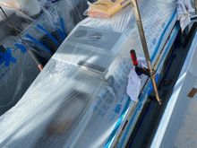 Covered it while it cures in case it rained overnight. 