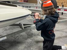 Kiddo did a small restoration on his jet ski 