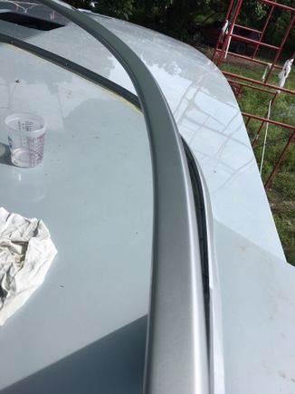 Painted the windshield frame same silver as inside the cabin. 
