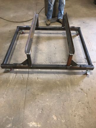 I built them to fit any cat. The uprights can be slid in and out To achieve the perfect tunnel width. After building them I was messing around before paint and figured shoot they would work for a V bottom boat as well if the uprights were put on oppsing sides and the 4X4 placed on the inside of the angle iron. I have yet to test them yet. Only thing I wish I would have done is put bigger casters on them. They are 3” and rated to 1000lbs - bigger casters never hurt