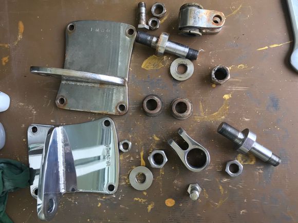 some steering parts before and after