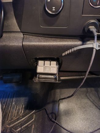 Switches for relay system hidden in ash tray