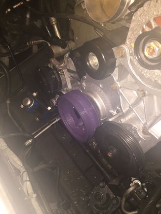 The purple balancer adds 50 hp, if for no ither reason than.... ITS PURPLE!!!!!!! After looking at this pic i wish my block was painted aluminum too!!!