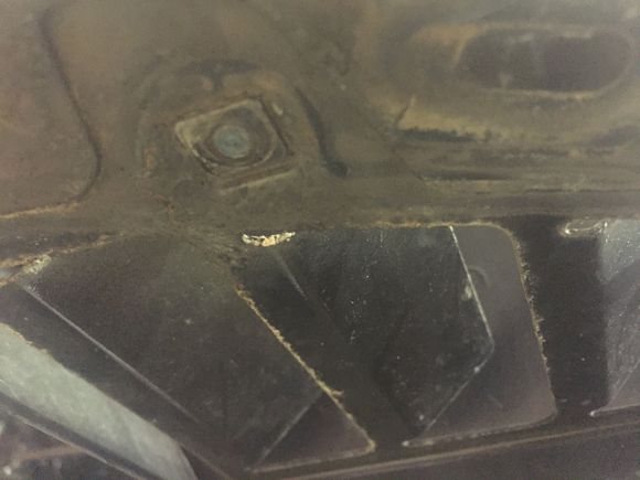 All 4 of the fascia to fender bolts broke, along with the speed nut on the left side lower fascia to bumper bracket....