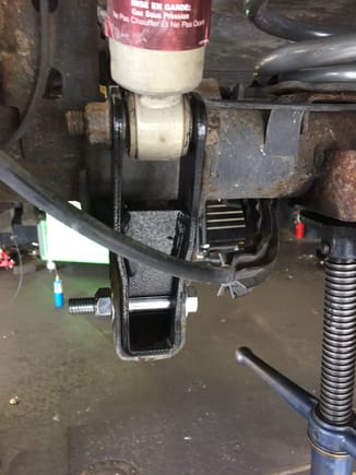 Not overly thrilled with the shock brackets, eventually inwill find a set of shocks for it to get rid of the bracket, but for the time being it works