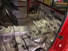 Taking steps to QUIET down the cabin. Dynamat everywhere it will stick. Spray-on undercoat/soun deadener will go under side as well.