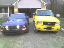 Mustang   Ranger side by side...