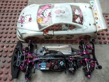 Sakura 2010 cheap rc car with cheap Surpass 17.5, Tsky esc, bluebird servo.