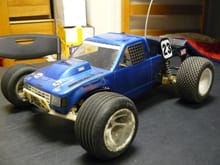 RC10T
I need to get some better wheels/tires :p