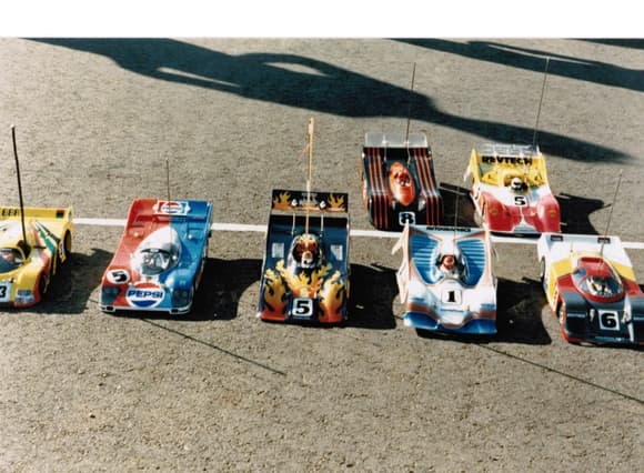 These were the five finalists for Concours in 86 at SRS.  The Pepsi Porsche 962,  the BBR Alba Giannini or the March won.