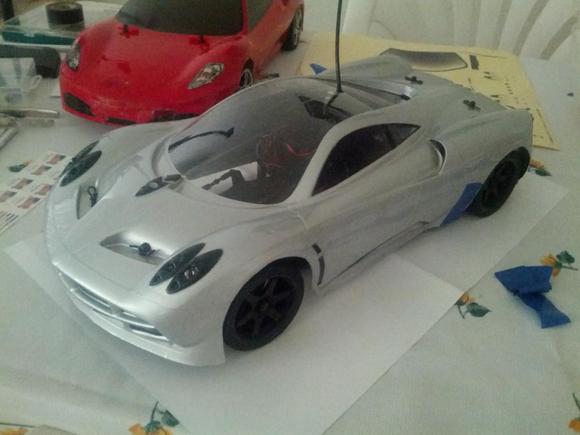 With Redcat Pagani Huayra body.
