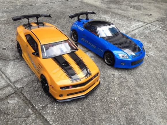 Drift pair - Camaro and Honda S2000 front angle