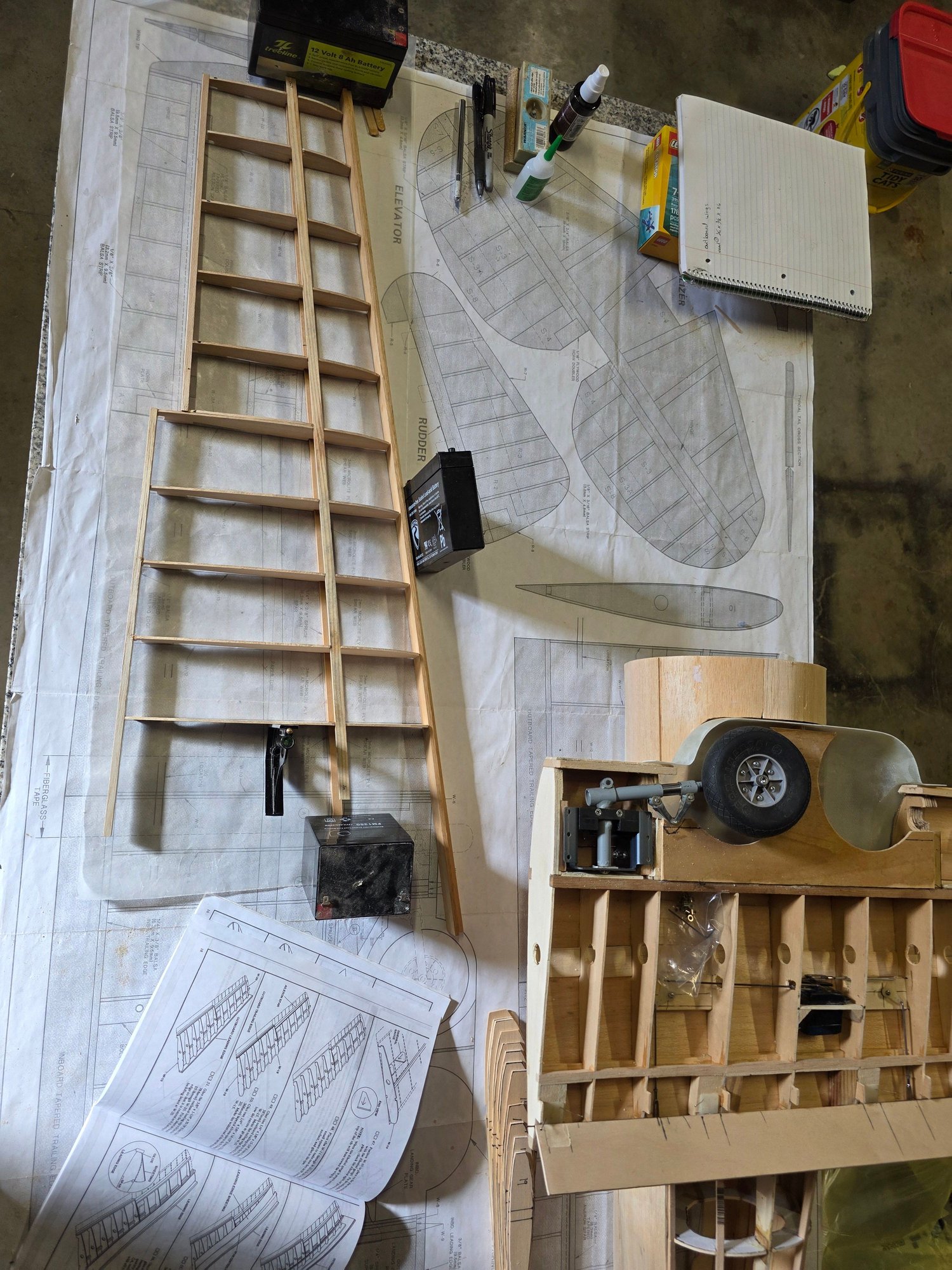 Glue in leading and trailing edges