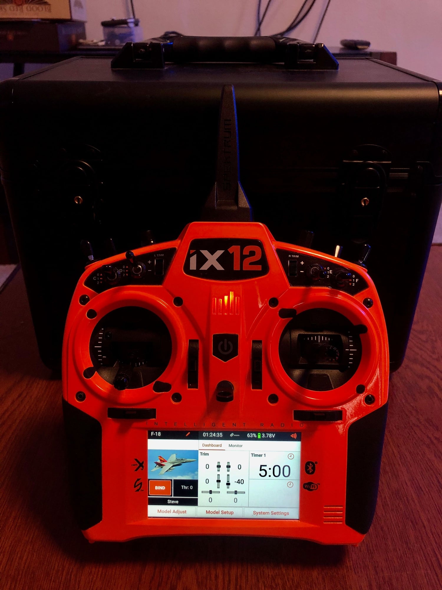 Spektrum iX12 Orange Blue Skin Wrap Radio Transmitter Ultradecals 