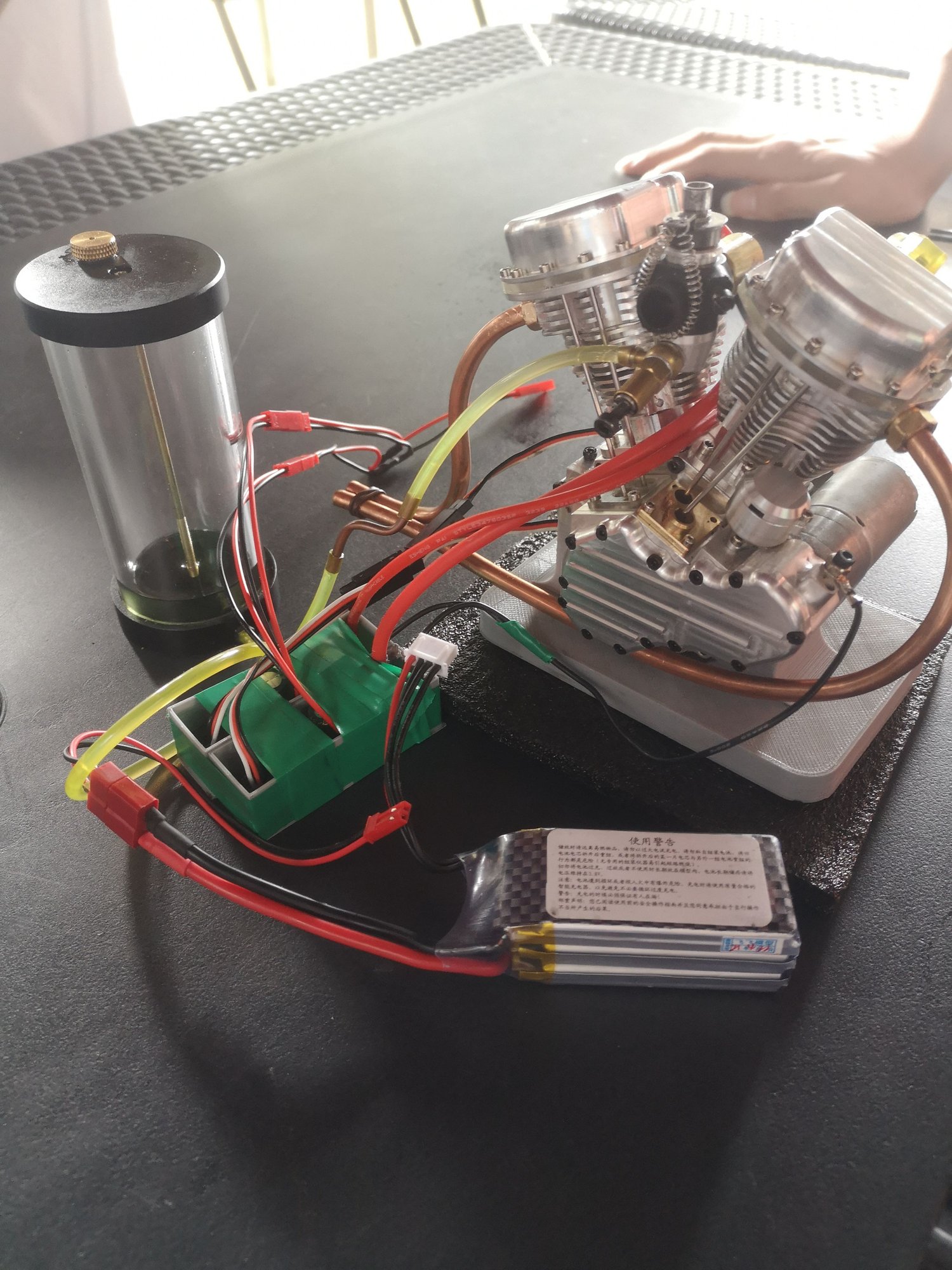 Mini Vtwin engine model from Stirlingkit RCU Forums