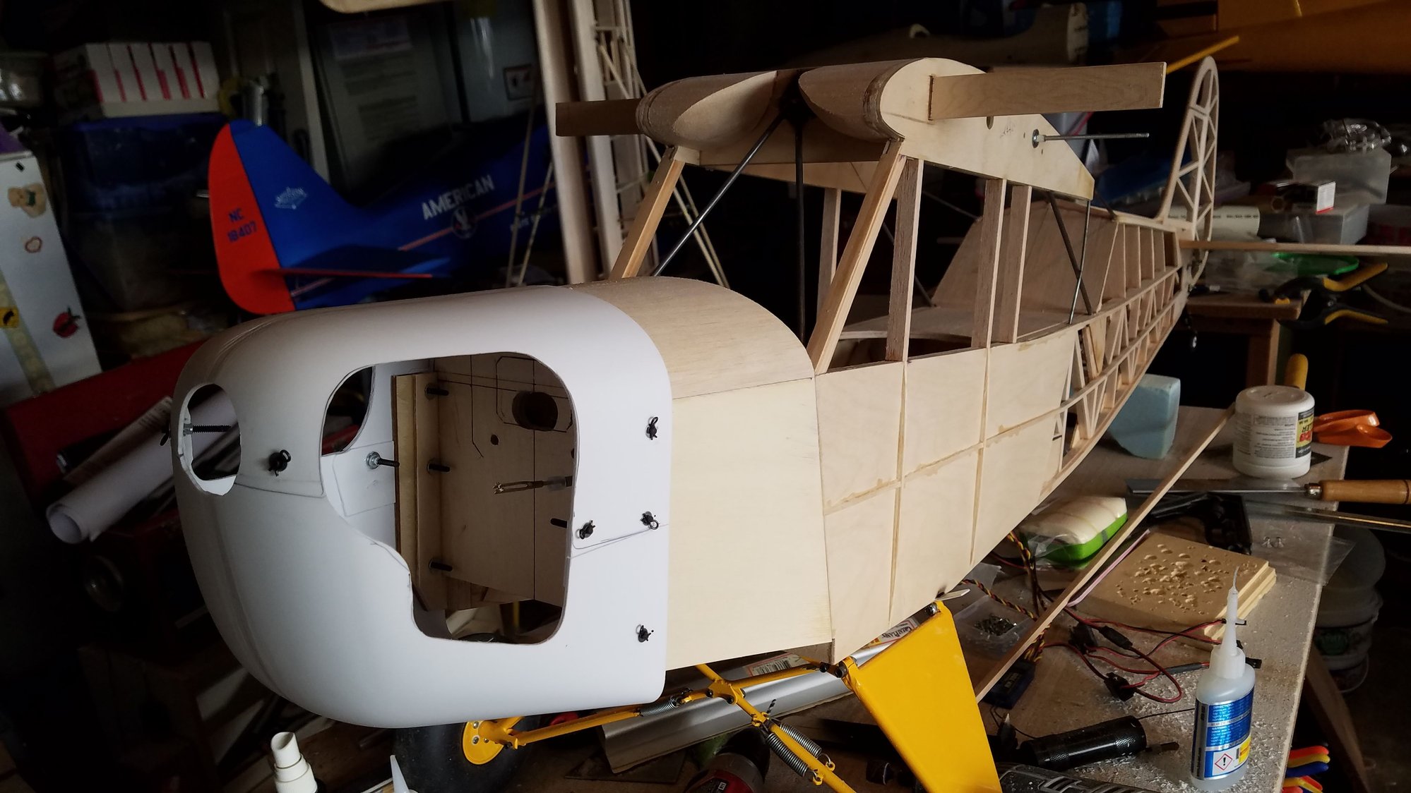 cowl mounting in ply before triangle stock installed