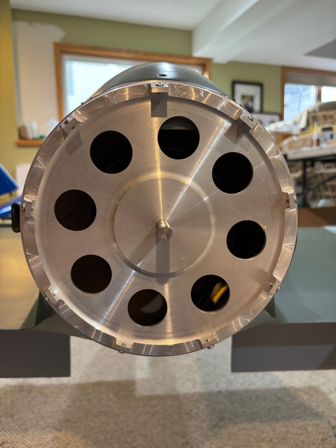 motor mounted, need to drill out prop and spinner backplate