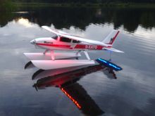 My Multiplex Mentor Float Plane in action at the local lake.  