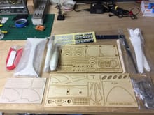 Here’s a look at all the laser cut parts and misc. parts