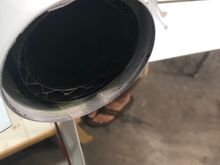 It exits near the end which may be ok. Usually ours protrude 1/4” of so