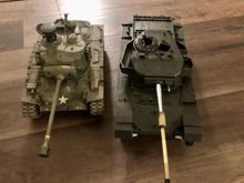 Pershing next to Centurion