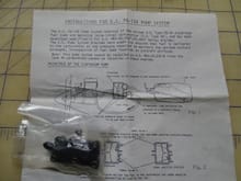 Picture of remote pump (NIB) and instructions.
