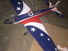 House Of Balsa Electric Mustang converted to glow power. Enya .15 glow engine.