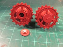 drive sprockets with magnets on the covers 