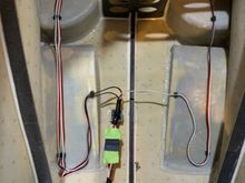 Rear control servo extensions secured 