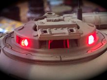 Red LED tail lights now ready to begin use as additional visual "hit indicators".