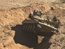 Tamiya M551 Sheridan on ditch crossing obstacle