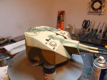 Want to show the interlocking plates, if its a mess doing them at least can paint over again . 