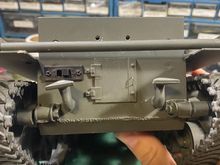 On/Off switch mounted in the rear, it bugs me about the exhaust tilting, but its too late to fix as it is screwed from the back and also glued.  