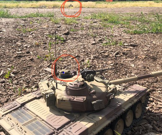 T72 with new IR receiver installed. Taking hits in bright sunlight from 75’ away. 