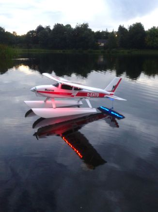 My Multiplex Mentor Float Plane in action at the local lake.  