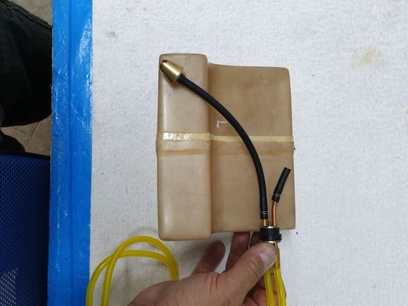 This is before applying safety wire to all lines.