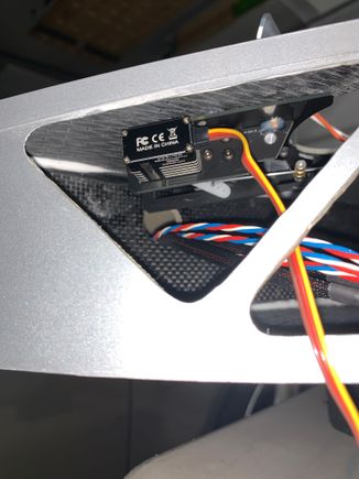View inside wing toward servo 