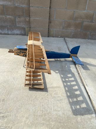 fuselage and wing skeleton no hardware.  Pilot Blue Max Kit.  no box.  