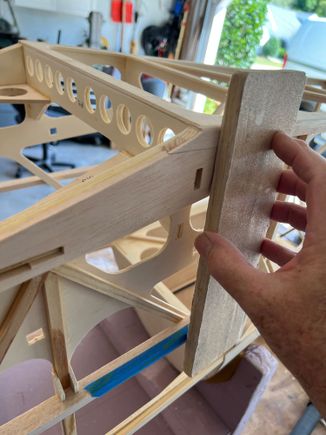 Here I'm sanding the whole aft area to account for the covering fall prior to installing the fairings.