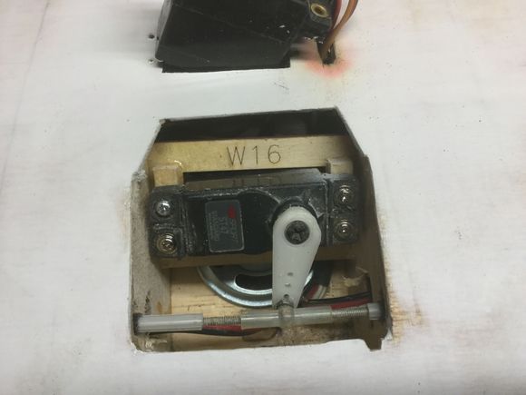 Aileron Servo with speaker underneath 