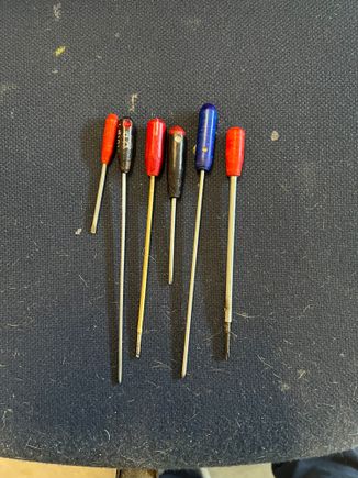 My selection of adhoc adjust wands.  That socket head one for my FW190 is the BOMB!