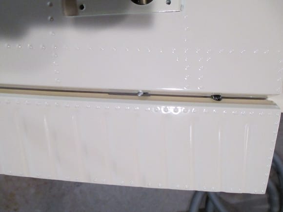 With the hinges epoxied into place, you can see how clean the outside of this aileron looks.  