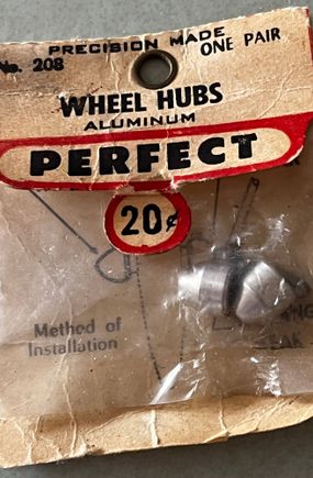 Pretty good deal here for a pair of aluminum "hubs".
Not bad for twenty cents!  

      