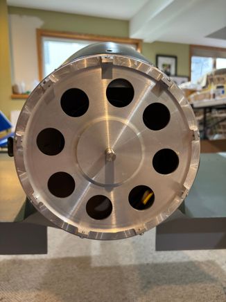 motor mounted, need to drill out prop and spinner backplate 