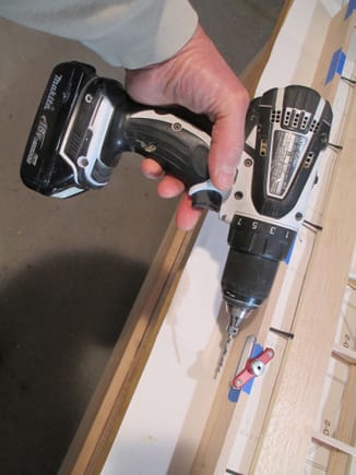 This is the cordless drill that I use.  The smaller and lighter the drill you have the better for this process.