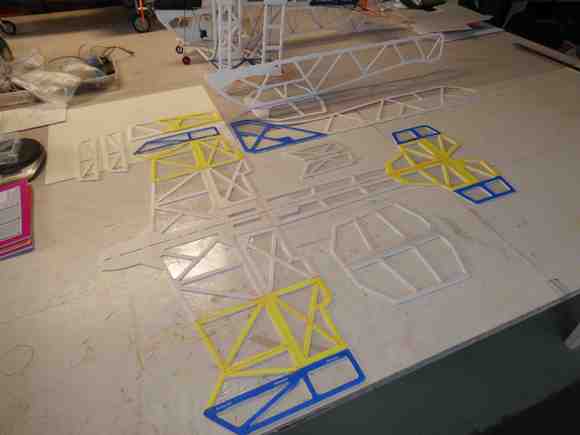 All parts cut out ready for assembly.