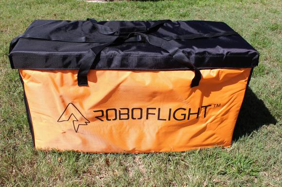 Bag can be use for 2 wing or small drone and well padded to protect you wings to and from the flying field.  Nylon grabs and shoulder strap included along with padding for a custom fit.