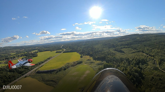 Formation flying.

Se also: https://www.youtube.com/watch?v=madVGot8BmE&t=4s